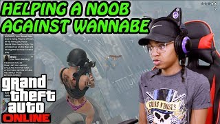 HELPING A RANDOM NOOB AGAINST A WANNABE  GTA 5 ONLINE [upl. by Marte3]