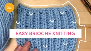 How to knit Brioche Rib stitch easy [upl. by Netsryk426]