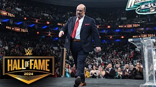 Paul Heyman receives raucous ovation from Philly crowd WWE Hall of Fame 2024 highlights [upl. by Aleicarg]