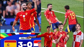 Spain 30 Croatia😎MOTM Fabian RuizMoratta RuizCavajal💎Padri Lamal Assist🎉Hug Win🥰Modric Croatia ⁉️ [upl. by Meenen109]