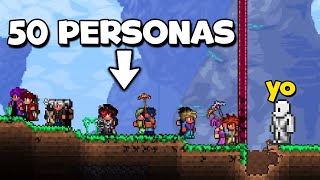 TERRARIA PERO CON 50 PERSONAS [upl. by Enyalaj307]