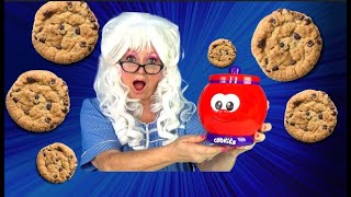 Granny McDonalds Cookie Jar Counting Chocolate Chip Cookies [upl. by Wernda]