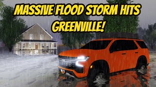 Greenville Wisc Roblox l HUGE FLOOD RAIN STORM Tornado Special F3X Roleplay [upl. by Vtehsta]