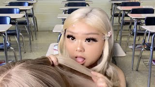 ASMR girl thats OBSESSED with you eats your lice ft TTDEYE  scalp massage realistic [upl. by Xirtaeb]