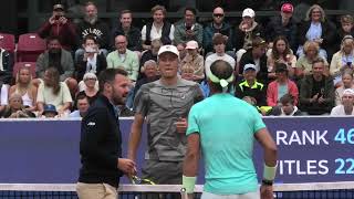 Rafael Nadal Intro vs Leo Borg Båstad 2024 [upl. by Ahsinot]