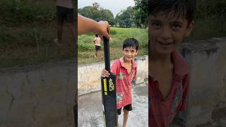 5 years old boy accept the batting challenge for this cricket bat 😳 shorts [upl. by Birdt]