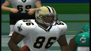 Madden NFL 2001 PS2 dolphins vs saints [upl. by Ynaffad]