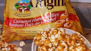 Making Caramel Popcorn With Werthers Candy [upl. by Burty]