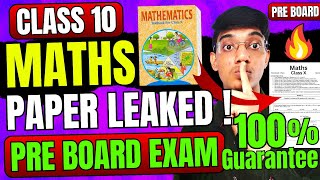 Maths Paper Leaked Preboard Class 10 🤯  Class10 Maths important questions  Maths questions exphub [upl. by Landes892]