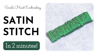 How to do Satin Stitch [upl. by Cleland]