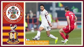 MATCH HIGHLIGHTS Accrington Stanley V Bradford City [upl. by Orfinger491]