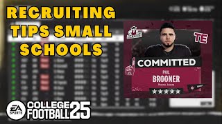 Recruiting Tips For Small Schools in College Football 25 [upl. by Yrennalf]