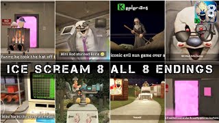 Ice Scream 8 all endings [upl. by Ttayw]