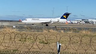 Really Rare Fokker 70 Taxiing at Brisbane 37 Left [upl. by Hairam]