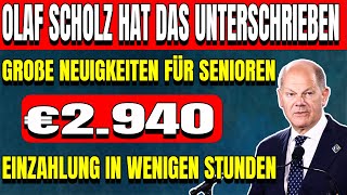 Einzahlung in wenigen Stunden €2940 für alle Rentner der Gesetzlichen Rentenversicherung [upl. by Ecnahc482]