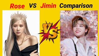 Jimin vs rose 🌹🥰  rose vs jimin comparison ❤️❤️  bts blackpink viral [upl. by Dine]