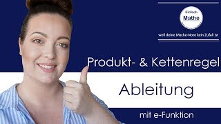 Ableitung mit Produkt UND Kettenregel  e Funktion  by einfach mathe [upl. by Lenahtan]