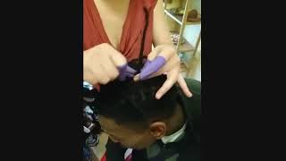 How to attach dreadlocks extensions to very short hair with crochet hook [upl. by Yllas474]