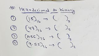 Hexadecimal to Binary Conversion  Number System 2023  Best Method to Convert Number System [upl. by Carrnan]