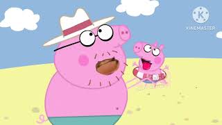 PEPPA PIG BEACH PLAYING EPISODE BUT FUNNY FACIAL EXPRESSIONS AND LAUGHING PT1 [upl. by Codel]