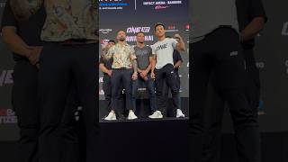 Liam Harrison vs Katsuki Kitano face off  ONE 167 press conference onechampionship [upl. by Eeryt]