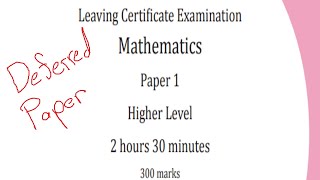 Deferred 2023 Leaving Cert Maths Paper 1 Higher Q8bi [upl. by Eanwahs]