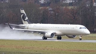 Embraer Lineage 1000 ERJ190100 ECJ  Al Jaber Aviation  Take Off at Airport BernBelp [upl. by Mara]