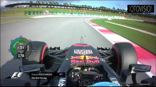 Ricciardo onboard  Q3 Last Lap  Malaysia 2017 [upl. by Soalokin]