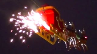 Flying Real Santa with Reindeers amp Jetpack Xmas at Christmas Market [upl. by Luoar]