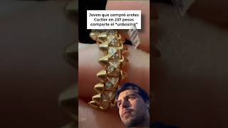 Joven que compró aretes Cartier en 237 pesos hace “unboxing”💎💸🇲🇽viral mexico shortsvideos [upl. by Owena557]