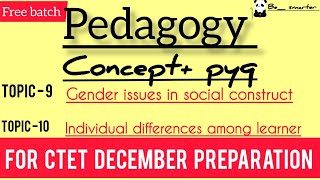 GENDER ISSUES AND INDIVIDUAL DIFFERENCES CONCEPT  PYQs PEDAGOGY 3030 [upl. by Lavena950]