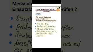 Prüfungsfrage  Messmittel überprüfen ausbildung studium ingenieur techniker metal [upl. by Nodnil]