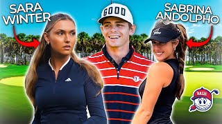 2 Girl Scramble vs 1 Pro Golfer [upl. by Haorbed]