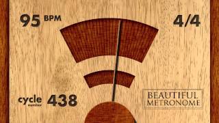 95 BPM 44 Wood Metronome HD [upl. by Ellives]