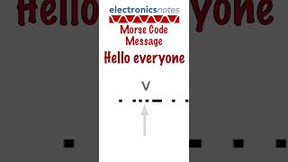 Morse code message hello everyone [upl. by Onifled]