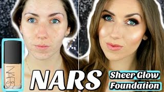 First Impression Review 💕 NARS SHEER GLOW FOUNDATION ON OILY SKIN 😍 Amelia Rosina [upl. by Weintrob]