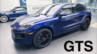 New 2024 Gentian Blue Porsche Macan GTS  Walk Around [upl. by Airdnat]