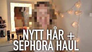 Ny frisyr och hårfärg  SEPHORA haul [upl. by Aihsaei]