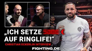 Christian Eckerlin Interview  Ringlife vs Smolik  NFC 15  FIGHTING [upl. by Anilrahc]