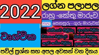 2022 LAGNA PALAPALA  වෘශ්චික ලග්නය [upl. by Anilev940]