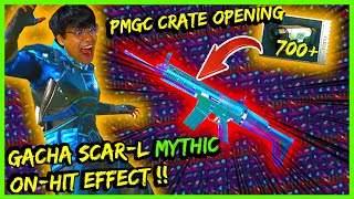 BAKAR UC GACHA PUBG MOBILE  700 PMGC CRATE OPENING  NEW Mythic SCARL with ON HIT EFFECT [upl. by Preiser]