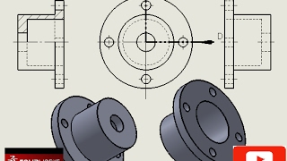 SOLIDWORKS 2015Bossage avec révolutionRépétition circulaire désquise [upl. by Gnemgnok944]