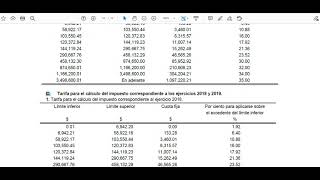 14 Uso de tablas y tarifas ISR 2019 Documento [upl. by Eelrehpotsirhc]