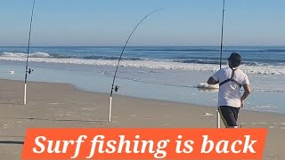 Surf fishing is back VilanoBeach 4k SurfFishing FloridaFishing Subscribe BigFish Fishing [upl. by Buckden]