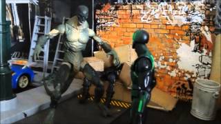 SpiderMan amp Wolverine Vs Lizard Stop Motion [upl. by Ahsatam]