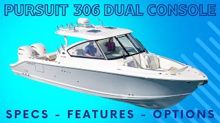 The Newest Dual Console By Pursuit Boats  2024 Pursuit DC 306 Dual Console Walkthrough Review [upl. by Airbmat]