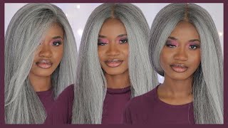 Outre Premium Soft amp Natural Lace Front Wig Neesha Gray 203  Love Your Crownz 👑 [upl. by Fillian]