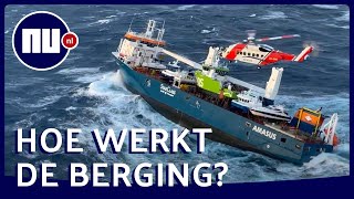 Stuurloos schip richting Noorse kust Berging niet zonder risico [upl. by Aubrie]