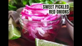 Sweet Pickled Red Onions Recipe [upl. by Ahsoym]