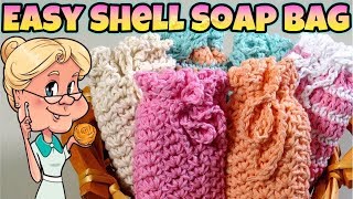 Quick Shell Stitch Soap Bag  Crochet Tutorial [upl. by Renaxela]